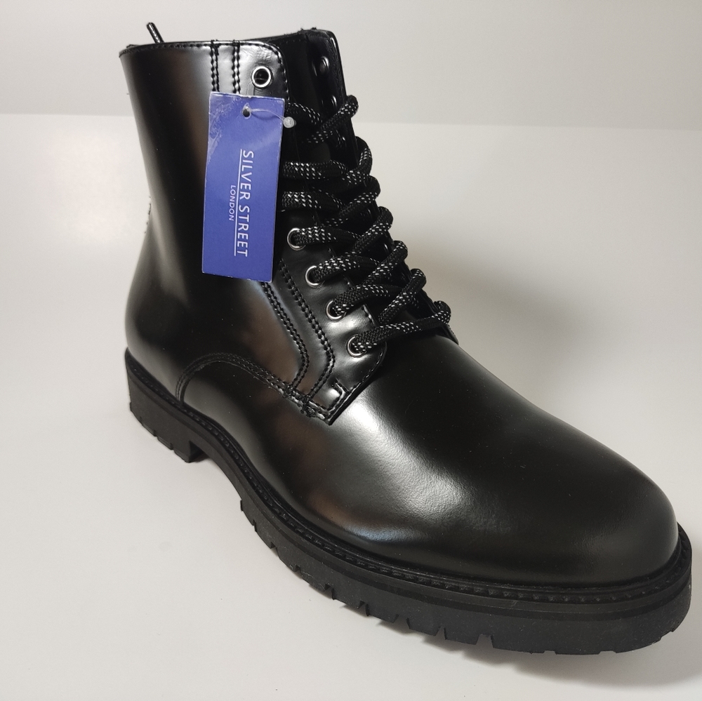 Silver Street London Combat Boots Size 9.5